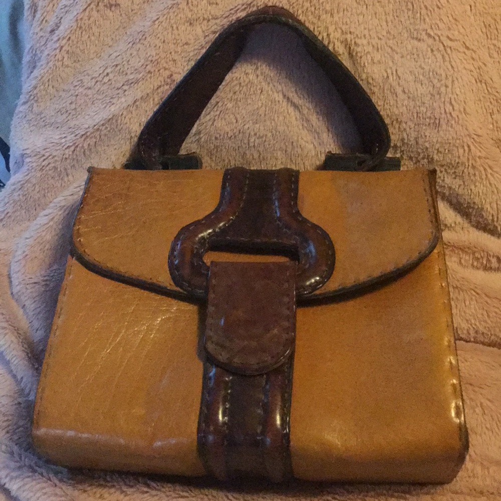 Vintage Leather Handbag, Handmade?